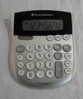 Texas Instruments TI-1795 SV Calculator Solar Battery Powered K-0313J 2003 WORKS - Image 1 of 4