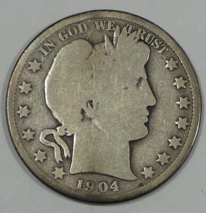 Medio dólar barbero 1904-O BUENO plata 50c - Imagen 1 de 4