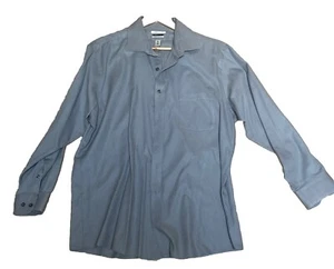 Van Heusen Flex Men's Regular Fit Wrinkle Free Button Front Shirt L 16.5 Gray - Picture 1 of 5