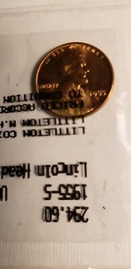 BRILLIANT UNCIRCULATED BU 1955 S WHEAT PENNY CENT    zz - Picture 1 of 2