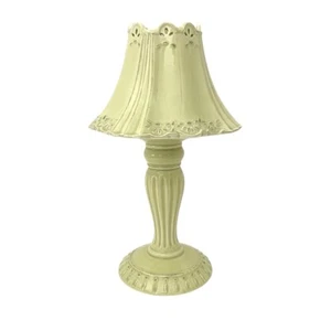 Yankee Candle Green Tealight Scalloped Embossed Lamp Shade & Holder Fairy Lamp - Picture 1 of 11
