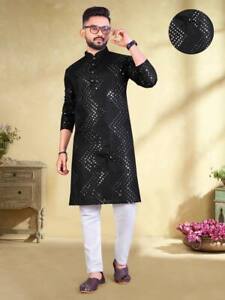 Indian Cotton Men's Kurta Pajama Ethnic Traditional Casual Party Eid Wear Trendy