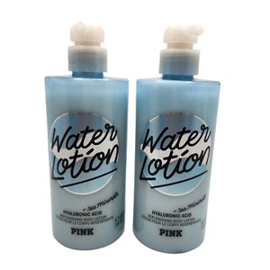 Lot OF 2 VICTORIAS’ SECRET PINK WATER LOTION HYALURONIC ACID BODYLOTION 14oz New - Picture 1 of 8