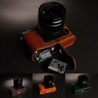 Genuine Real Leather Half Camera Case Bag Cover for FUJIFILM XE3 X-E3 Open