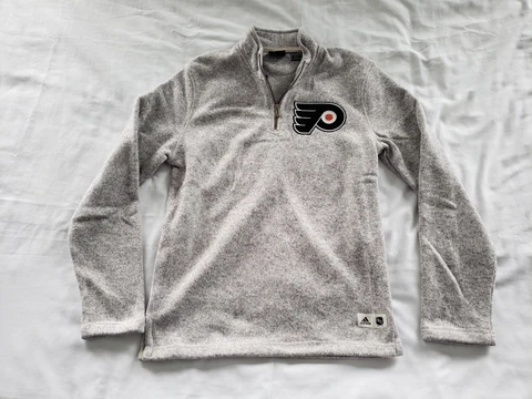 Philadelphia Flyers Sweater Small Pullover 1/4 Zip  NHL Hockey Adidas Cover