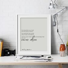 Audrey Hepburn Inspirational Wall Art Print Motivational Quote Poster Decor Gift