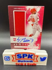 2021 Panini Chronicles ORIGINS JO ADELL MAGLIA AUTO 4/99 ANGELS RC OJA-JA - Foto 1 di 2