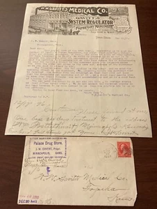 TOPEKA, KS ~ GAVITT'S MEDICAL Co., MEDICINES ~ ILLUS. LETTERHEAD & AD COVER 1896 - Picture 1 of 2