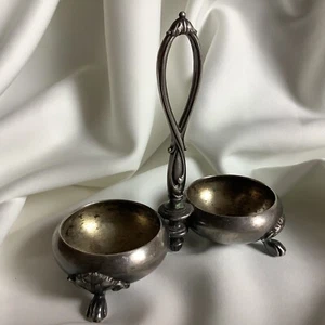 Antique Berndorf Silver Table Salt Pepper Kitchen Cook Fine Dining Art Nouveau - Picture 1 of 6