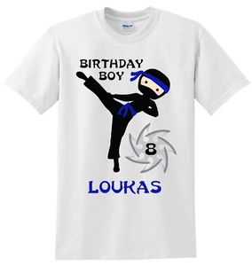 Ninja Birthday Shirt, Personalized Ninja Birthday Shirt with Name and Age - Picture 1 of 1