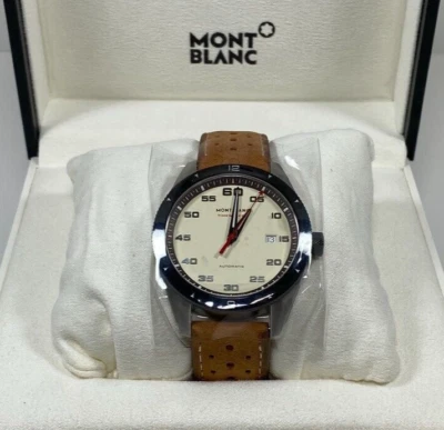 NEW MONTBLANC TIMEWALKER 41MM AUTOMATIC CREAM DIAL L.E. __/500 #118494~ $3,255 - Image 1 of 4