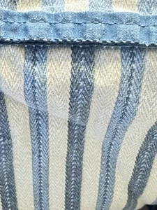 (2) VTG Ralph Lauren STD 100% Cotton Blue Khaki Striped Shams *Different Sizes* - Picture 1 of 10