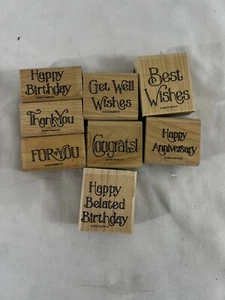 Vintage 1996 Stampin' Up! Greetings Rubber Stamps - Picture 1 of 1