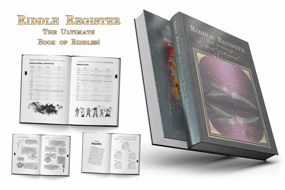 RYE ALBOA RIDDLE REGISTER: THE ULTIMATE BOOK OF RIDDLES! DUNGEONS & DRAGONS 5e (2024) BOOK