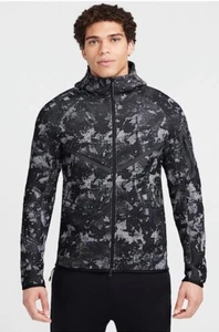 Nike Tech Windrunner Fleece Full Zip Hoodie Sz Medium Smoke Grey HV5055 060 New - Picture 1 of 11
