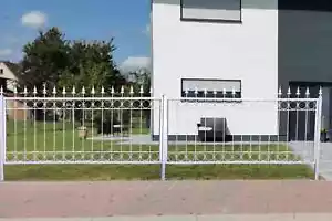 Metallzaun Schmiedeeisen Eisenzaun Zaun Imperia-Z100/200 Verzinkt Gartenzaun - Bild 1 von 6