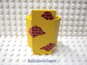 Lego #2345 Pannello 3x3x6 Castello Angolo Parete Giallo con Mattoncini Rossi (6276 6259 1795) - Foto 1 di 4