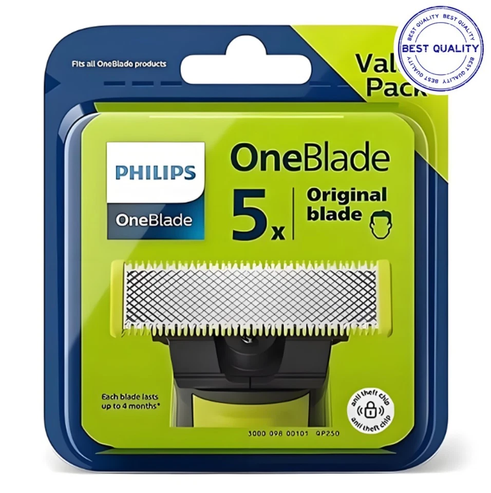 5x Original Philips OneBlade Ersatzklingen OneBlade und Pro Modelle QP250/50 NEU