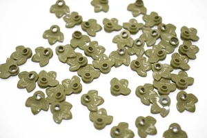 (50) New Lego Olive Green Plant Plates Round 1 x 1 with 3 Tree Leaves bush tree - Picture 1 of 7