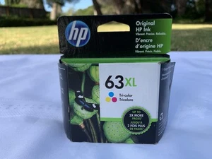 HP 63XL Tri-Color Replacement Ink, Genuine New Sealed, EXP. 04/2021 - Picture 1 of 4