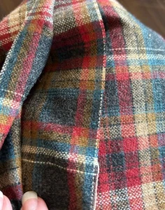 80er Retro HI END karierter schottischer Wollstoff unvollendeter Rock Nähprojekt Gr. XL - Bild 1 von 16