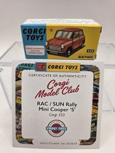 Corgi Toys Model Club 333 -RAC Sun  Rally B.M.C. Mini Cooper 'S' - Reissue 2024  - Picture 1 of 2