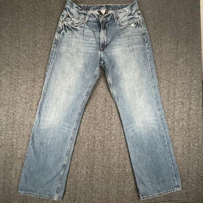 Lucky Brand Jeans Men 32x32* 33 Light Wash Blue 181 Relaxed Fit Distressed Denim - Image 1 of 4