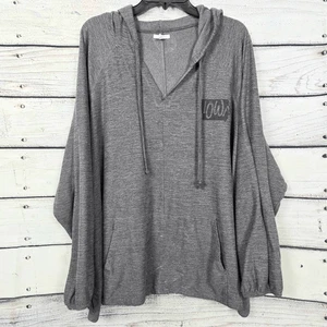 Maurices Plus 4X Gray Iowa Hoodie Pullover Tunic - Picture 1 of 7