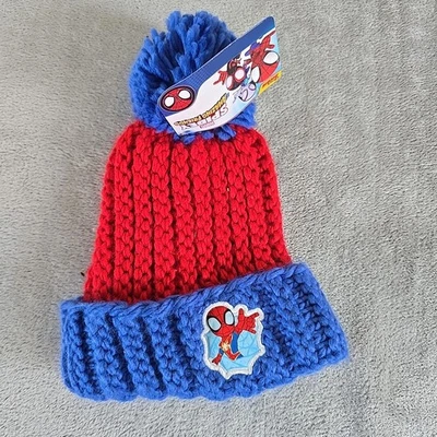 Spidey And Friends Hat Toddlers Blue/red Knit Winter Hat Marvel Outdoors - Image 1 of 4