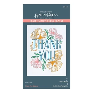 Thank You Blooms Registration Press Plates BetterPress Floral Design Set - Picture 1 of 5