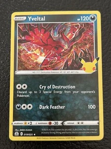 Yveltal - 019/025 - Celebrations - Holo Rare - Pokémon TCG Card - NM - Picture 1 of 8