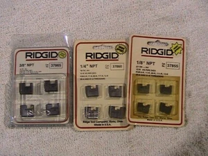 Ridgid 3/8, 1/4, 1/8 NPT Dies, 37865, 37860, 37855 - Picture 1 of 1