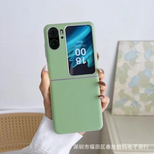 Hinge Cover Anti Scratch Hard Leather Case For Oppo Find N3 N2 Flip Vivo X Flip - Picture 1 of 20