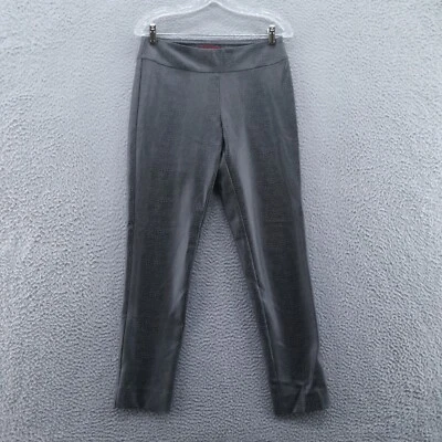 Krazy Larry Womens Classic Pull On Ankle Pants 4 Gray Black Snakeskin Print NEW - Image 1 of 4