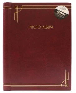 Deluxe Large Self Adhesive Wiro Binder Photo Album 40 Pages - Burgundy - Picture 1 of 8