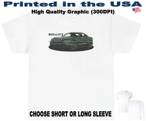Camiseta blanca DigiRods Ford Bullitt Edition Mustang GT 2019 modelo coche dibujos animados - Imagen 1 de 7