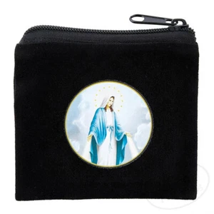 Bolsa Rosario de Terciopelo Nuestra Señora de Gracia, Estuche de Oración con Cremallera - Ligero y Duradero - Imagen 1 de 6