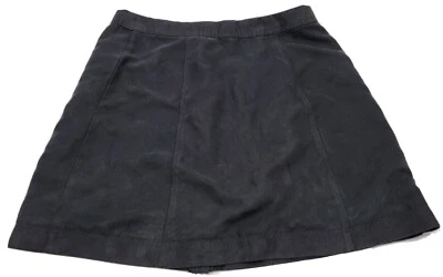 Minifalda Hollister para mujer talla 3 negra de gamuza sintética con botones - 3 Foto 1 de 4