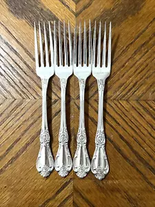 Wm A Rogers VANESSA FRANCESCA Silverplate Dinner Forks 7 3/8" Oneida Lot of 4 - Picture 1 of 11