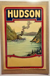 ETICHETTA SCOPA FIUME HUDSON ORIGINALE STAMPA E LITOGRAFIA USA CO 2F - Foto 1 di 4