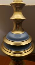 Brass Mid-century Table Lamp Blue Green Enamel Stiffel?