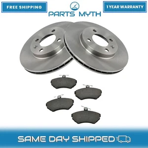 New Front Ceramic Brake Pad & Rotor Set Kit For 1996-2002 VW Cabrio Golf Jetta - Picture 1 of 5