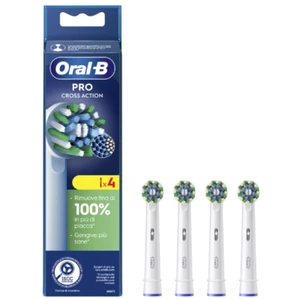 Testine Oral-B Cross Action 4pz Bianche Ricambio Spazzolino Elettrico Braun - Imagen 1 de 5
