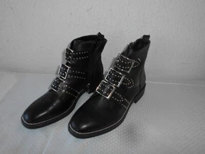 Damenschuhe Catwalk Stiefel Schuhe Damenstiefel Gr. 40 Schwarz Nieten Neu - Bild 1 von 8
