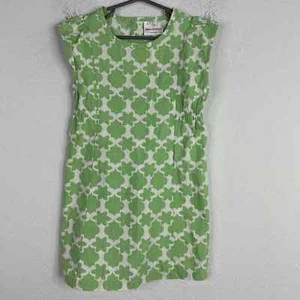 Hanna Andersson Dress Girls Size 110/5 Green Colorful Sleeveless Fit Flare - Picture 1 of 6