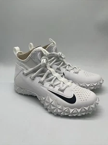 Nike Alpha Huarache 6 Elite White Lacrosse Cleats 923426-107 Men's Size 7.5 - Picture 1 of 6