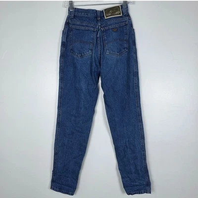Pantalones de mezclilla para mujer Giorgio Armani talla 26 cintura alta mamá pierna recta Italia Foto 1 de 4