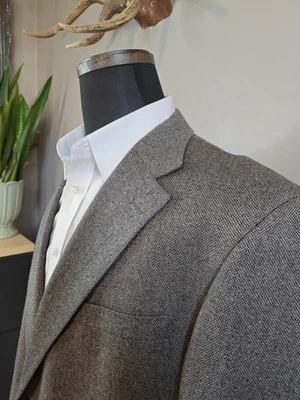 🇬🇧 Abrigo Deportivo Austin Reed Para Hombres 44R Gris Lana Dos Botones Hecho en EE. UU. Foto 1 de 4