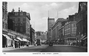 Postcard London UK Kensington High Street Early View RPPC. - Picture 1 of 2