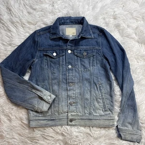 Adriano Goldschmied AG Denim Jean Jacket Crop Women Small Light Wash Trucker - Picture 1 of 11